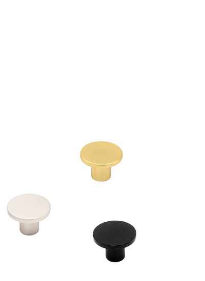 COMO KNOPP - MÄSSING 343277, ROSTFRI 343274, MATTSVART 343276
